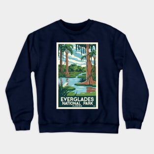 A Vintage Travel Art of the Everglades National Park - Florida - US Crewneck Sweatshirt